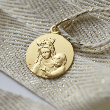 Medaille De Bapteme Portrait De Notre Dame De Toutes Gr Ces Carats