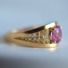 Maison Laudate - Notre Bague de Fiançailles Or, Saphir Rose et Diamant