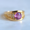 Maison Laudate - Notre Bague de Fiançailles Or, Saphir Rose et Diamant