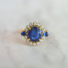 Maison Laudate - Bague de Fiançailles Or, Diamant, Saphir Bleu - Béatrice