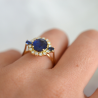 Maison Laudate - Bague de Fiançailles Or, Diamant, Saphir Bleu - Béatrice