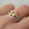 Maison Laudate - Bague de Fiançailles Saphir Jaune, Diamant - Isabeau