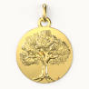 Medaille de bapteme :  Arbre de vie 9 carats