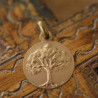 Medaille de bapteme :  Arbre de vie 9 carats