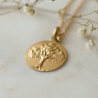 Medaille de bapteme :  Arbre de vie 9 carats