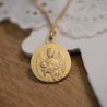 Maison Laudate - Médaille de baptême Ange Gardien or jaune 18 carats