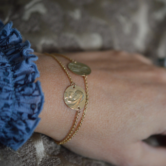 laudate bracelet medaille vierge enfant or